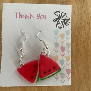 Bundle 3 for $12.  Watermelon Dangle Earrings.